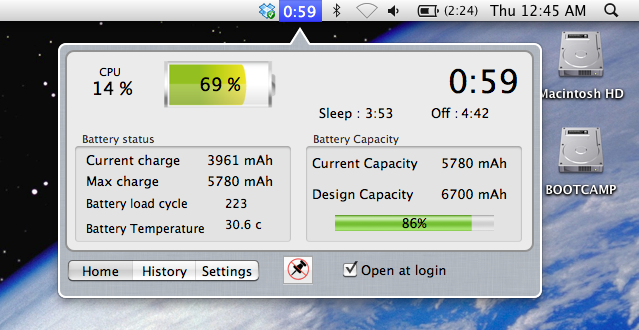 Sample image of battery logger